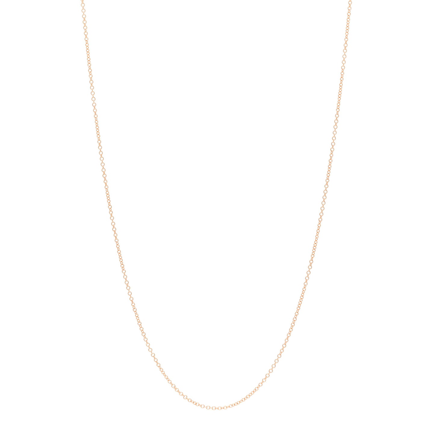 18K Rose Gold Chain Necklace 16"