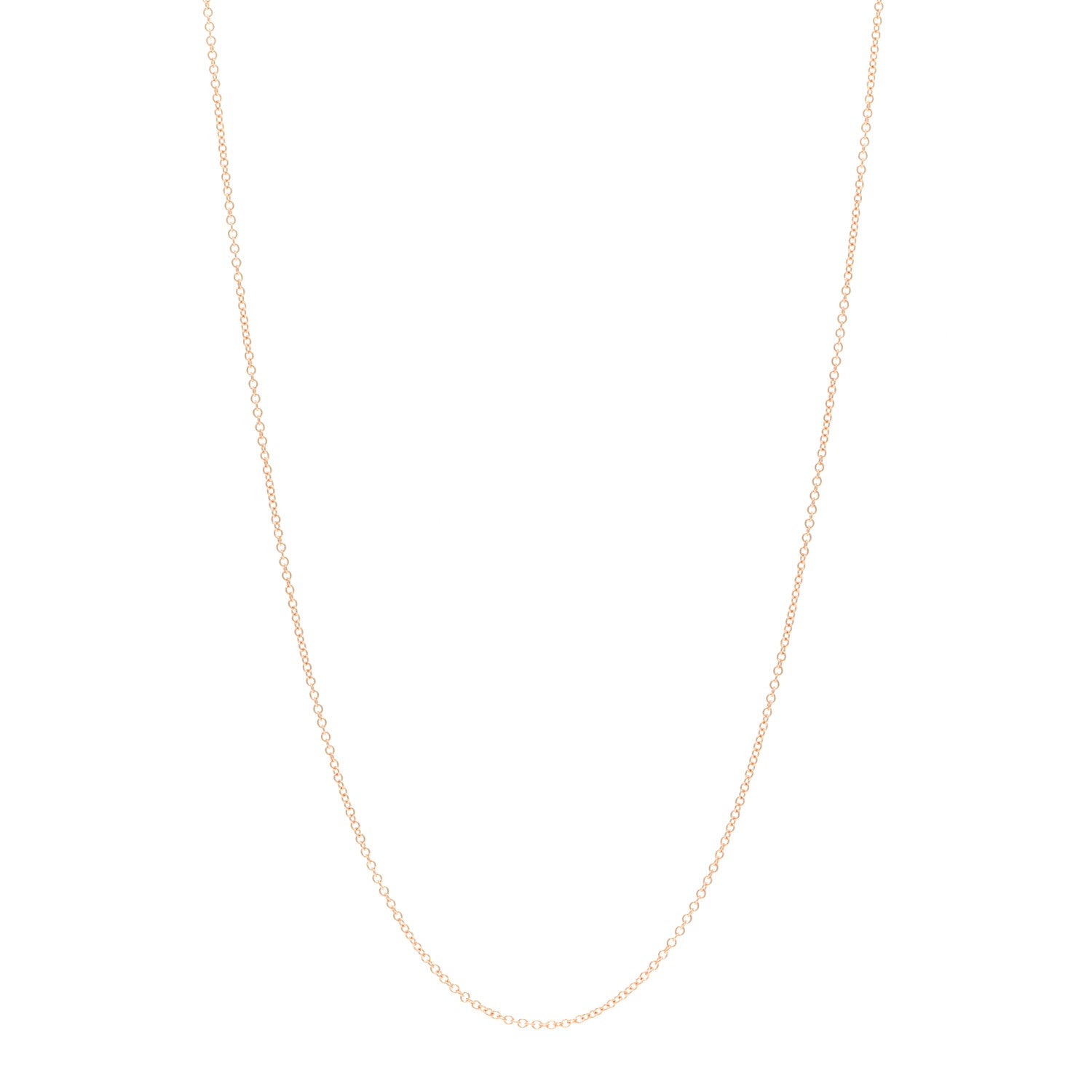 Tiffany 18K Rose Gold Chain Necklace 16" 1 of 4