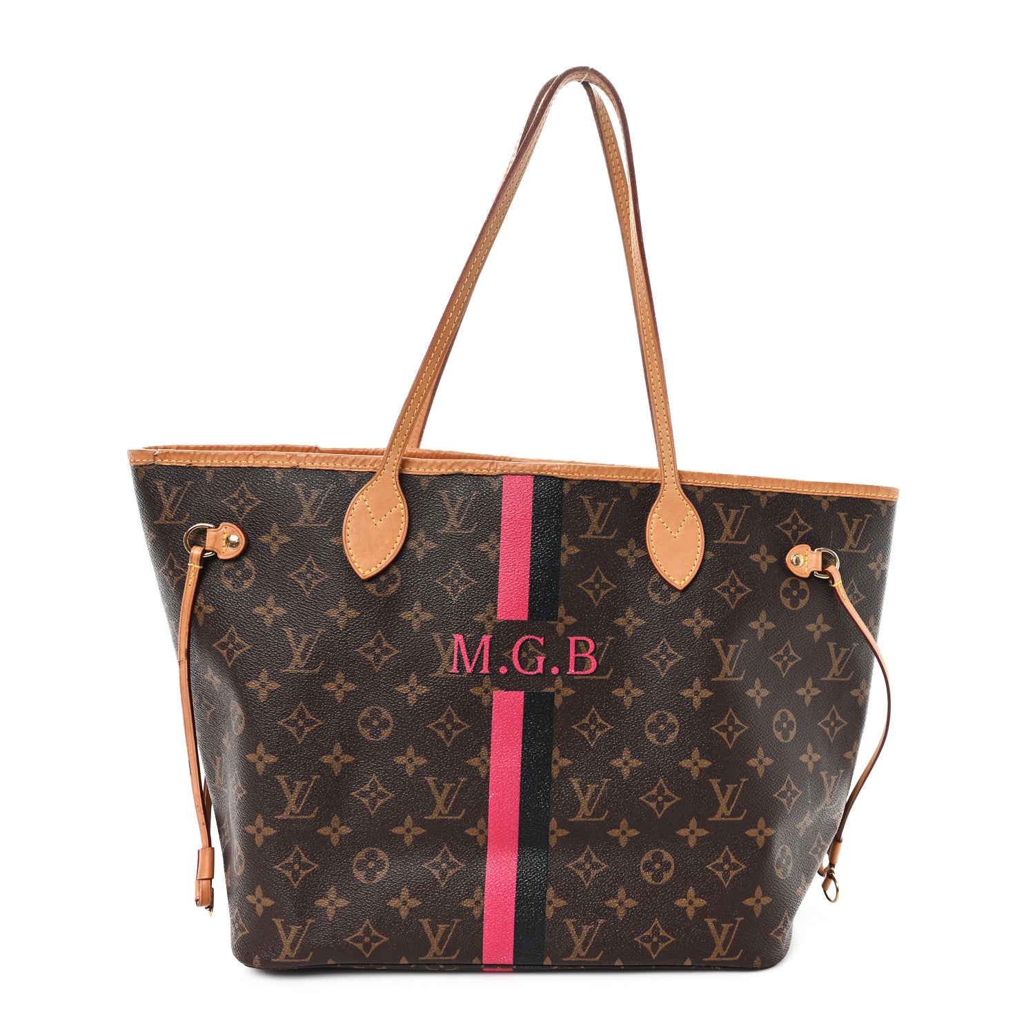 Louis Vuitton Monogram My LV Heritage Neverfull MM Fuchsia Black 1 of 14