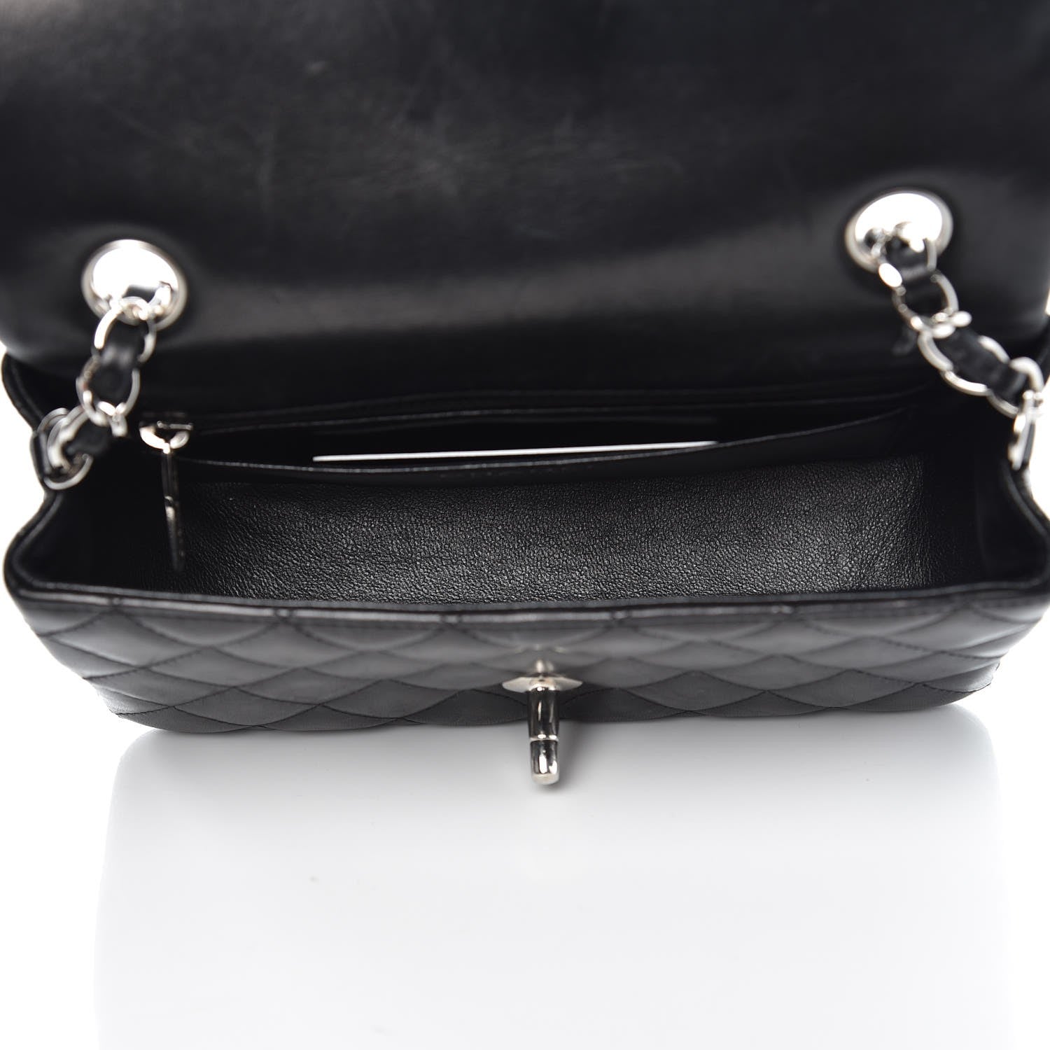 Chanel Lambskin Quilted Mini Rectangular Flap Black 5 of 11