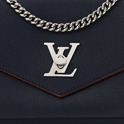 Louis Vuitton Soft Calfskin Mylockme Chain Bag BB Marine Rouge 7 of 10