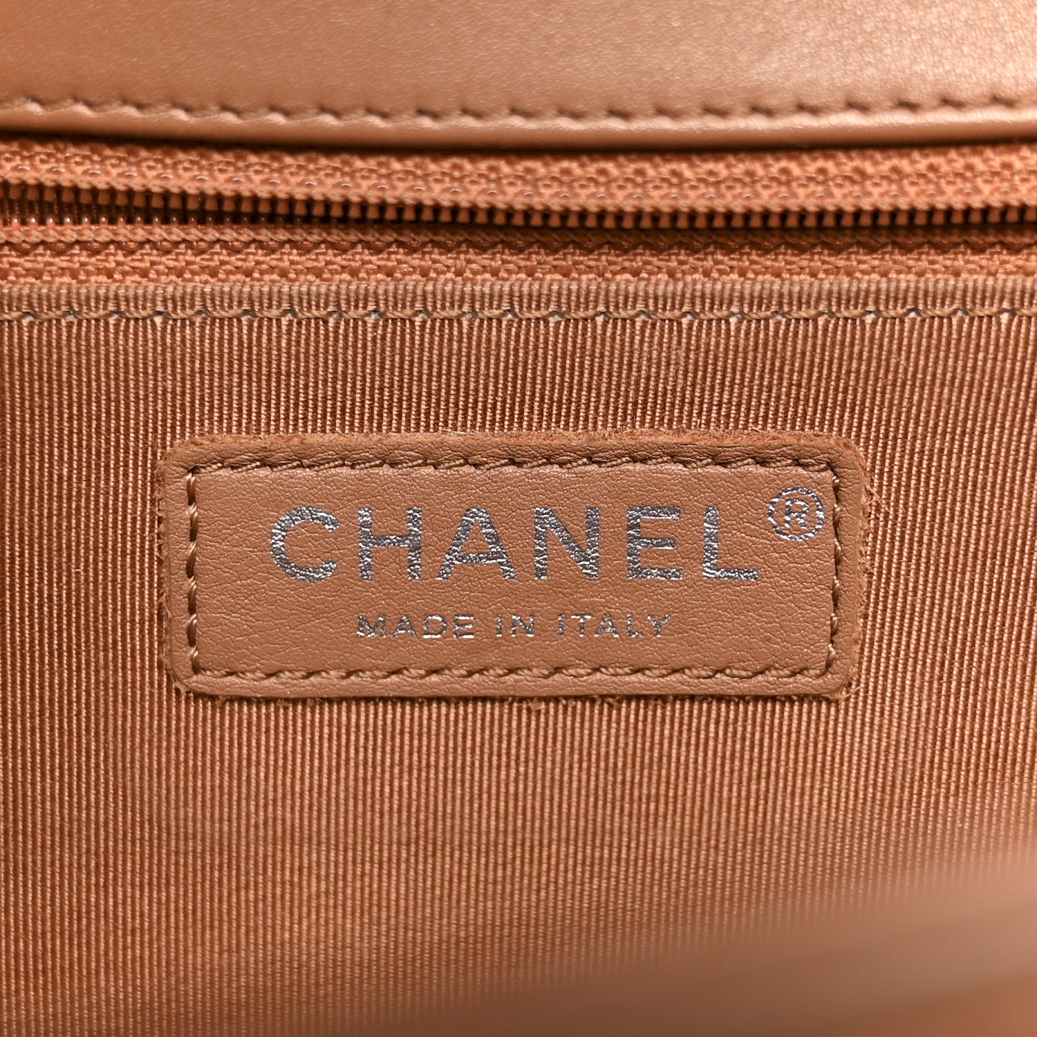 Chanel Calfskin Quilted New Medium Boy Flap Dark Beige 6 of 14