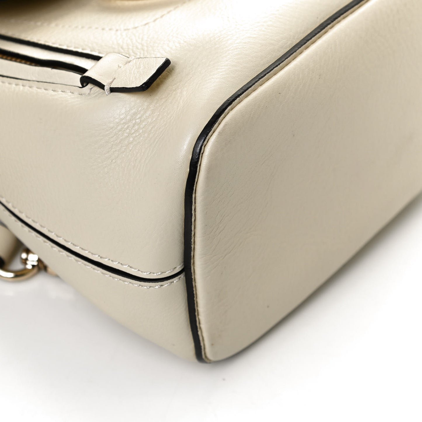 Suede Calfskin Mini Faye Backpack Off White