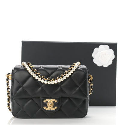 Chanel Lambskin Quilted Mini My Perfect Flap Black 12 of 12