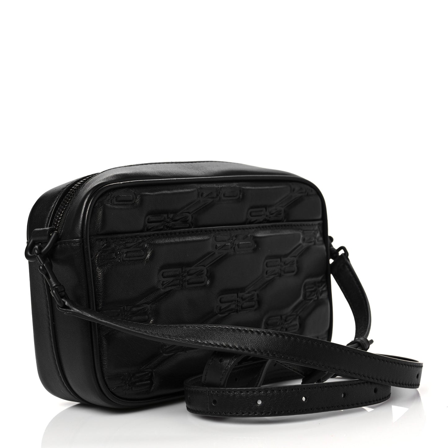 Nappa BB Monogram Embossed Everyday Camera Bag Black