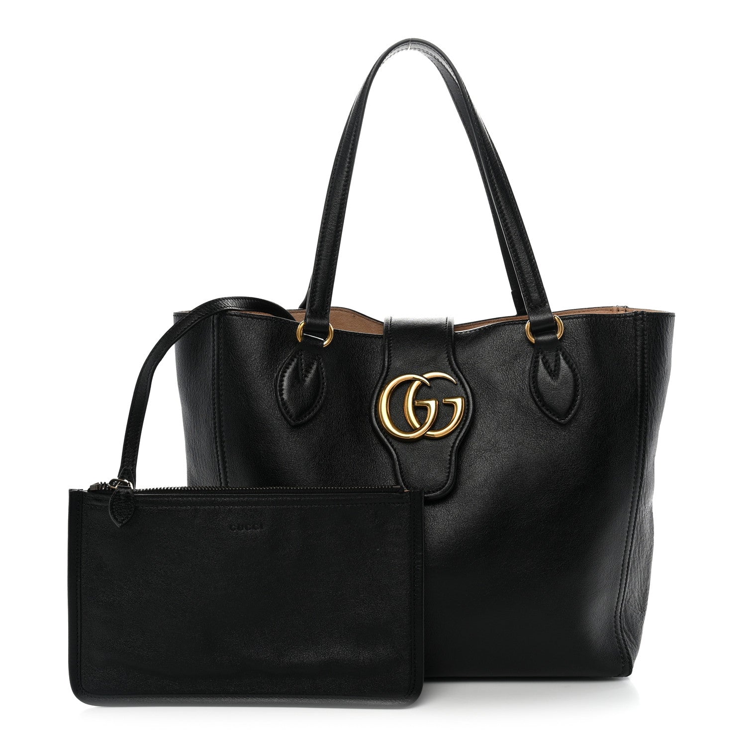 Gucci New Sakai Calfskin Lux Small Dahlia Tote Black 3 of 10