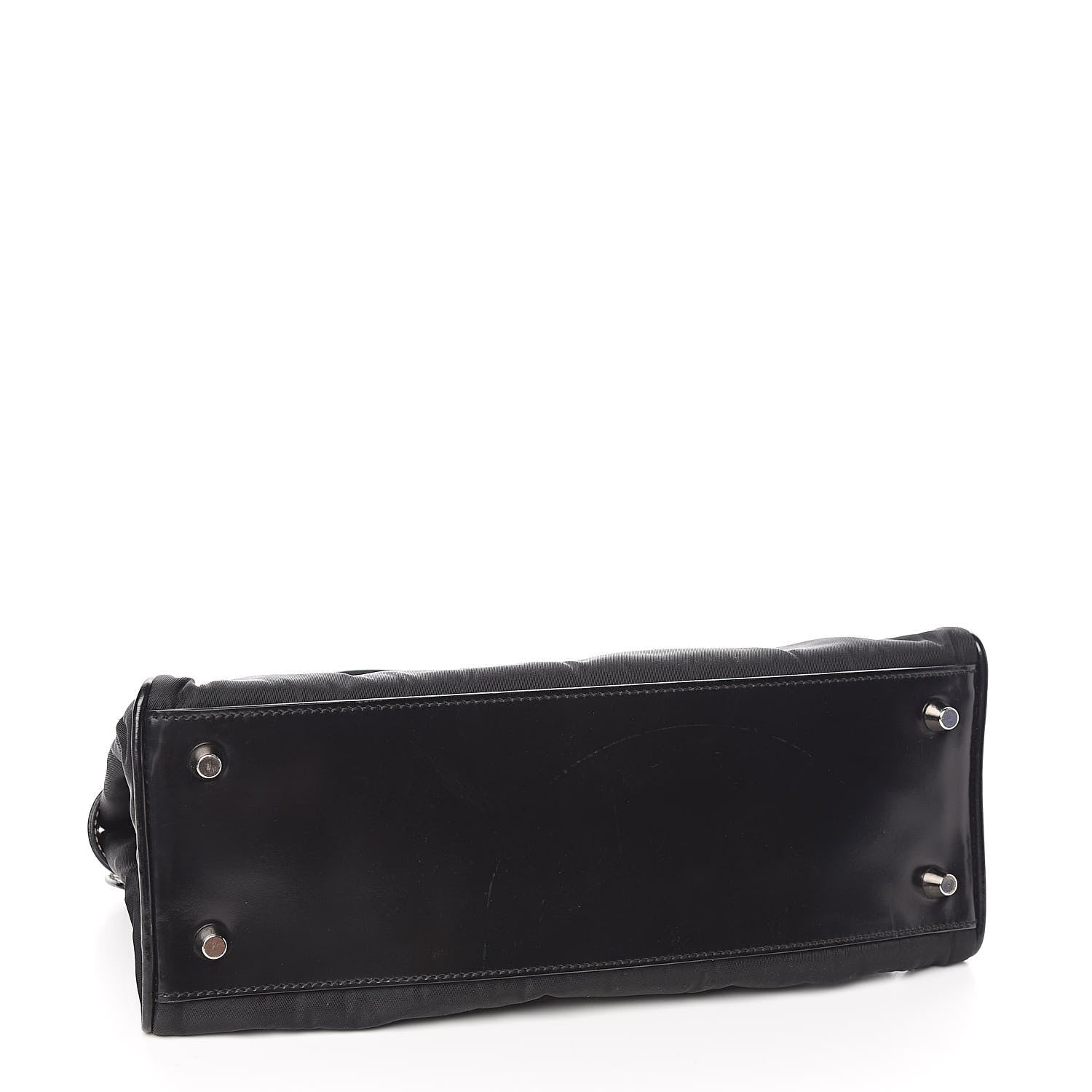 Prada Tessuto Vitello Top Handle Bag Black 4 of 13