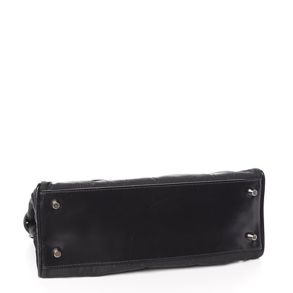 Prada Tessuto Vitello Top Handle Bag Black 4 of 13