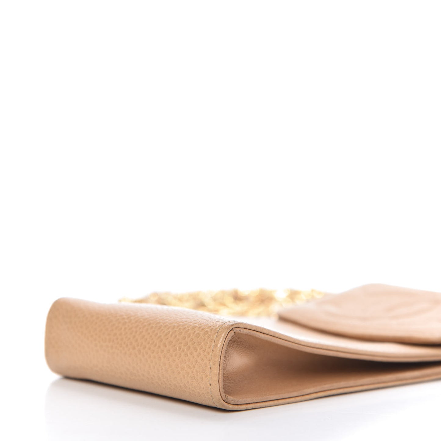 Caviar CC Phone Holder Crossbody Beige