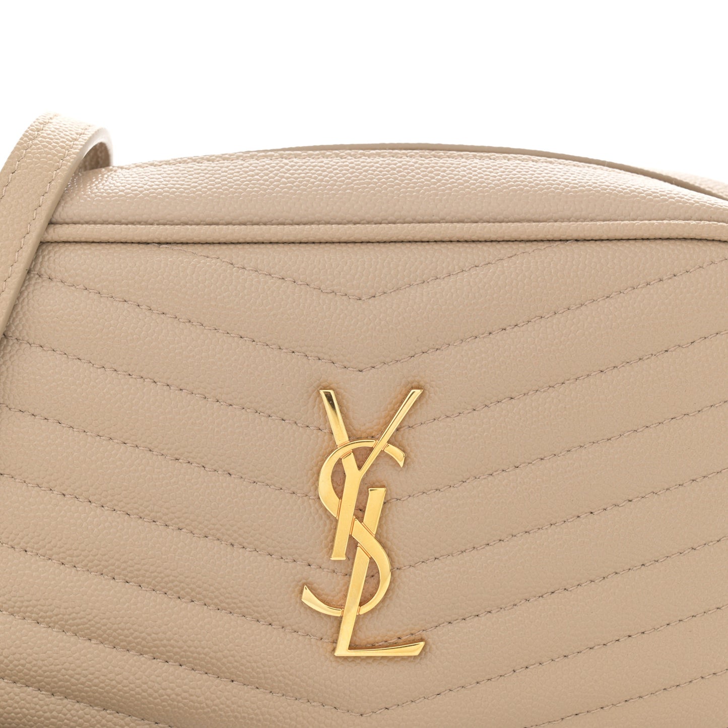 Grain De Poudre Matelasse Monogram Mini Lou Camera Bag Dark Latte