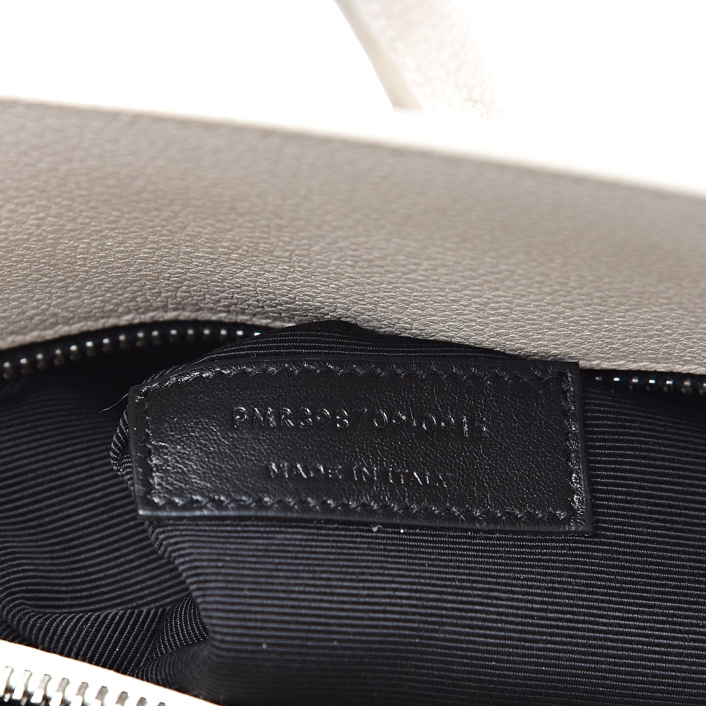 Grained Calfskin Small Sac De Jour Dove White