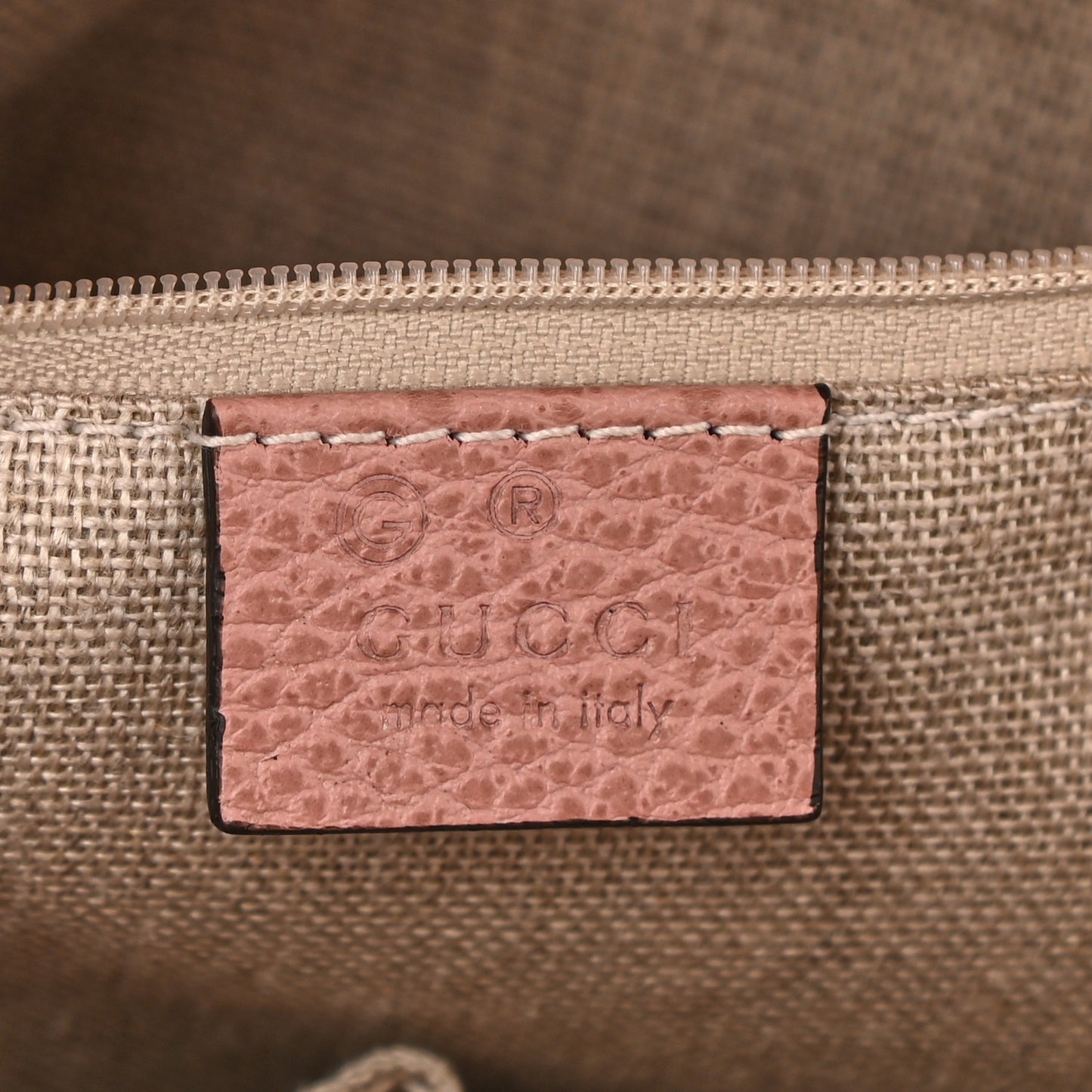 Dollar Calfskin Medium Interlocking G Top Handle Shoulder Bag Soft Pink