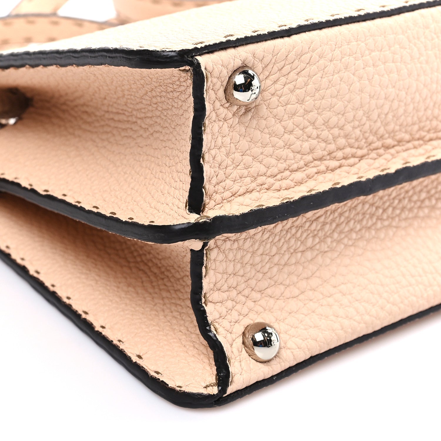 Fendi Cuoio Romano Selleria Chamois Small Peekaboo I SEE U Satchel Cipria 7 of 9