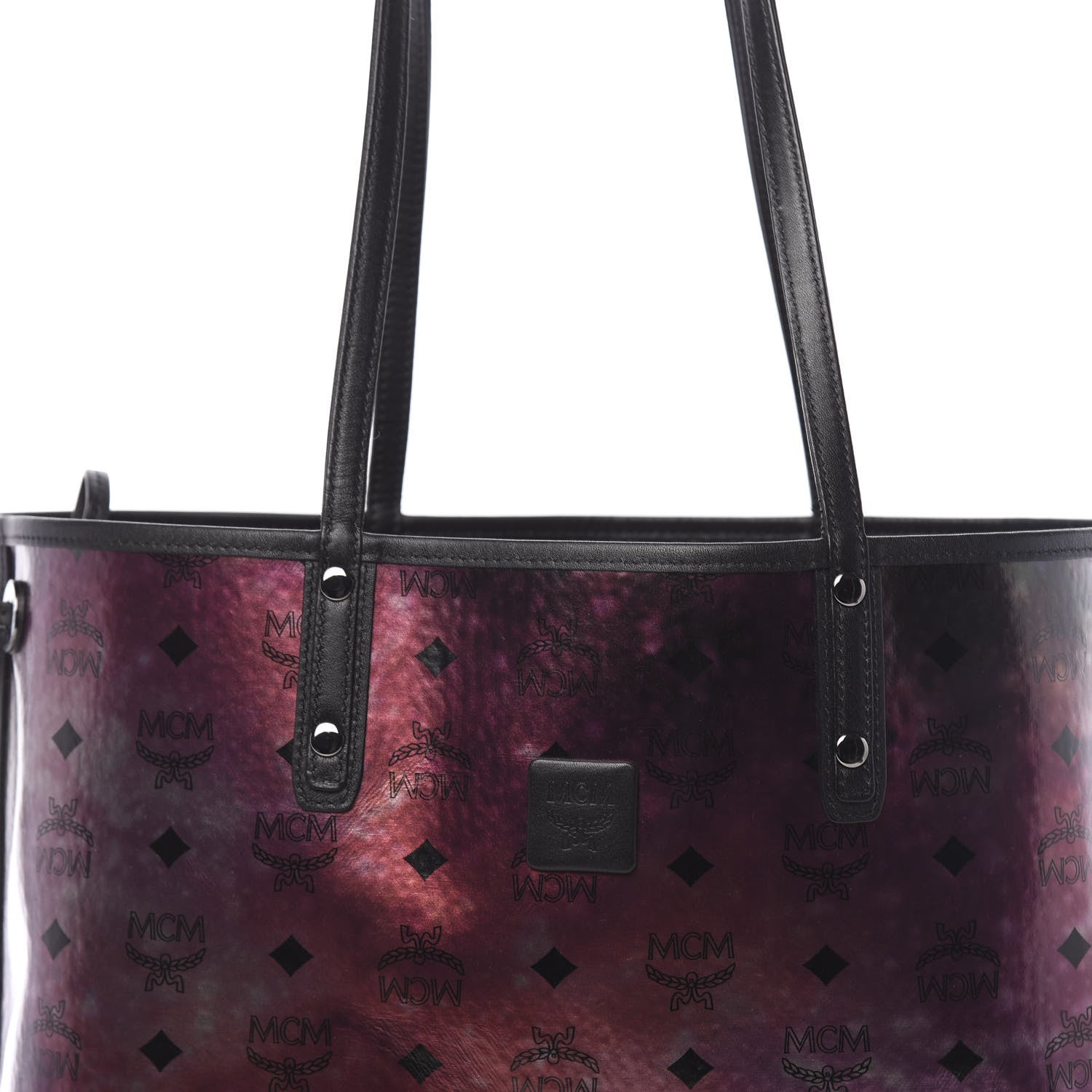 MCM Metallic Galaxy Visetos Medium Project Reversible Shopper Tote Black Multicolor 11 of 18