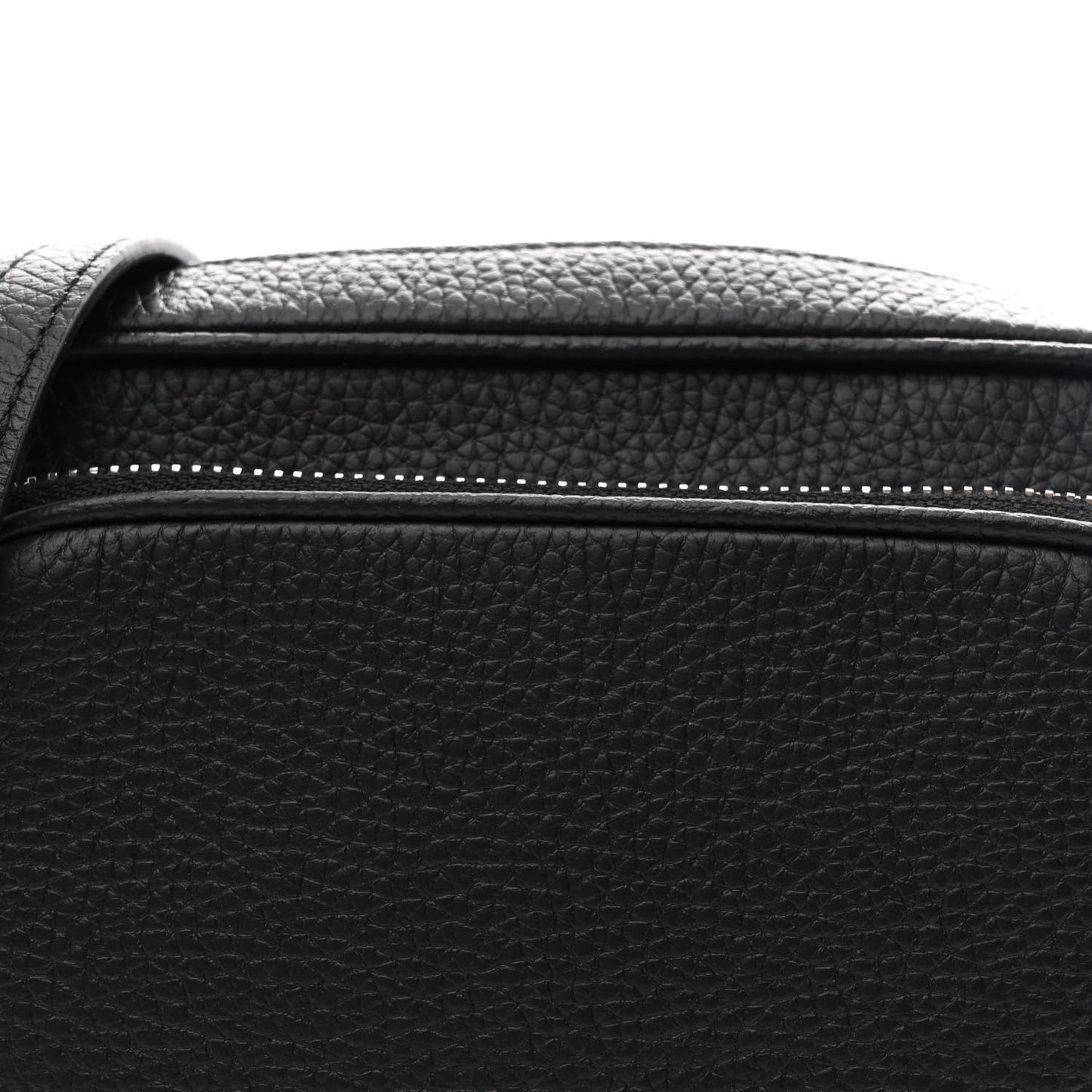 Grained Calfskin Small Camera Bag Black