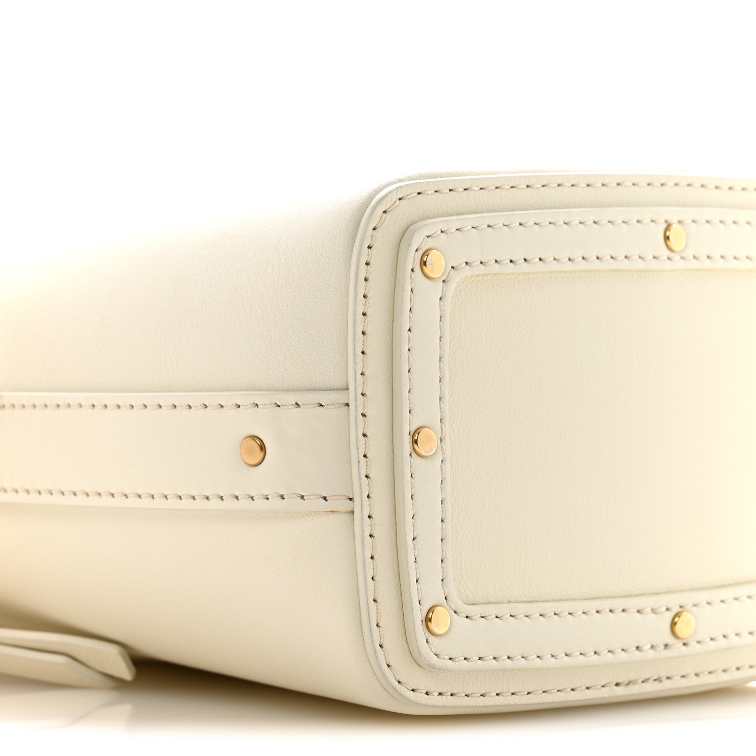 Chloe Smooth Calfskin Mini Roy Bucket Bag Natural White 9 of 12