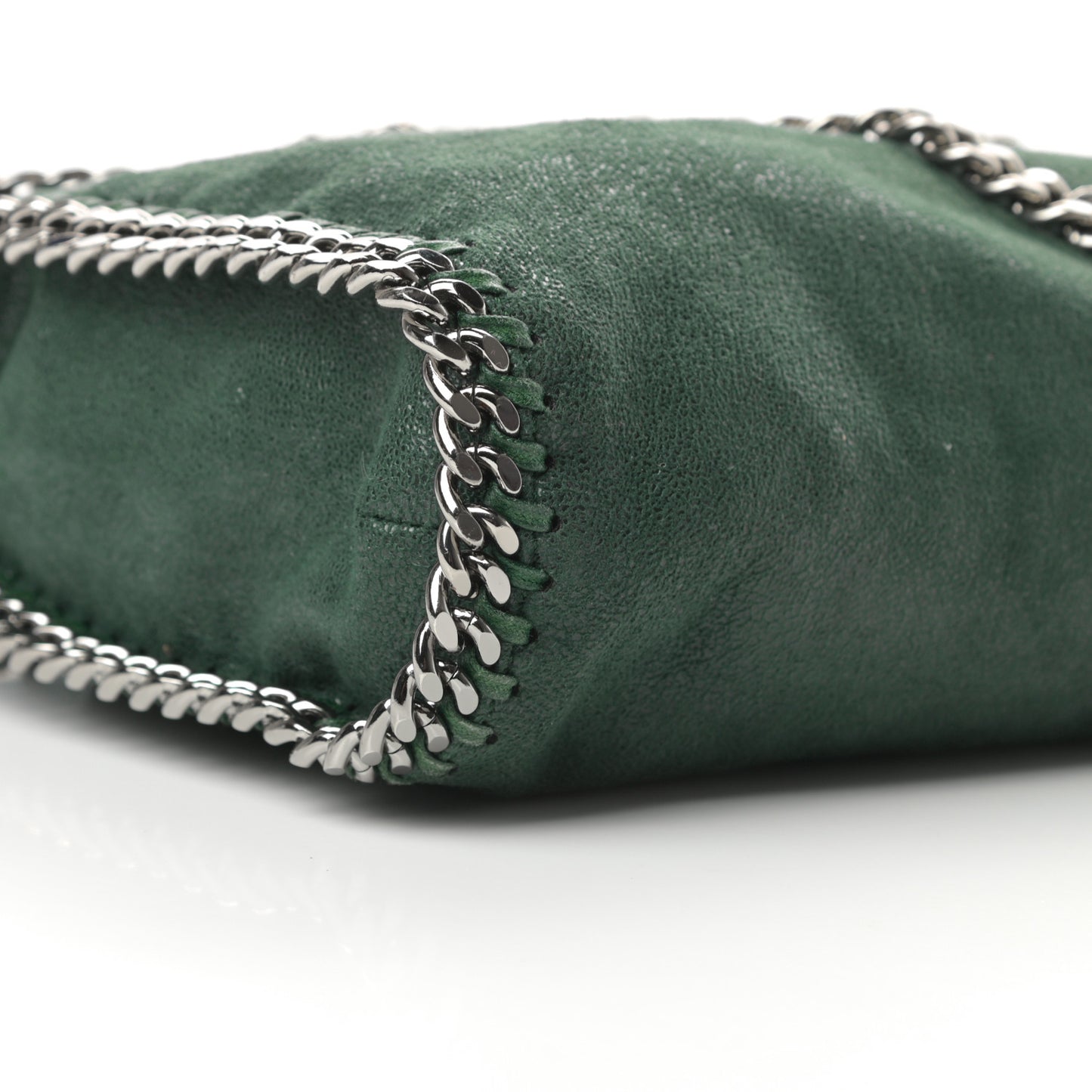 Shaggy Deer Falabella Fold Over Tote Green