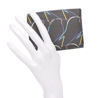 Fendi Vitello Elite QuTweet Card Holder Asfalto Multicolor 2 of 9