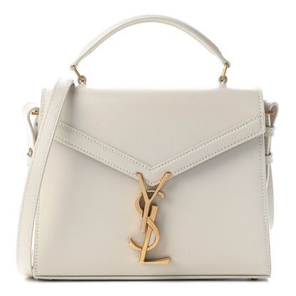 Saint Laurent Grain de Poudre Mini Classic Monogram Cassandra Top Handle Crema Soft 1 of 8