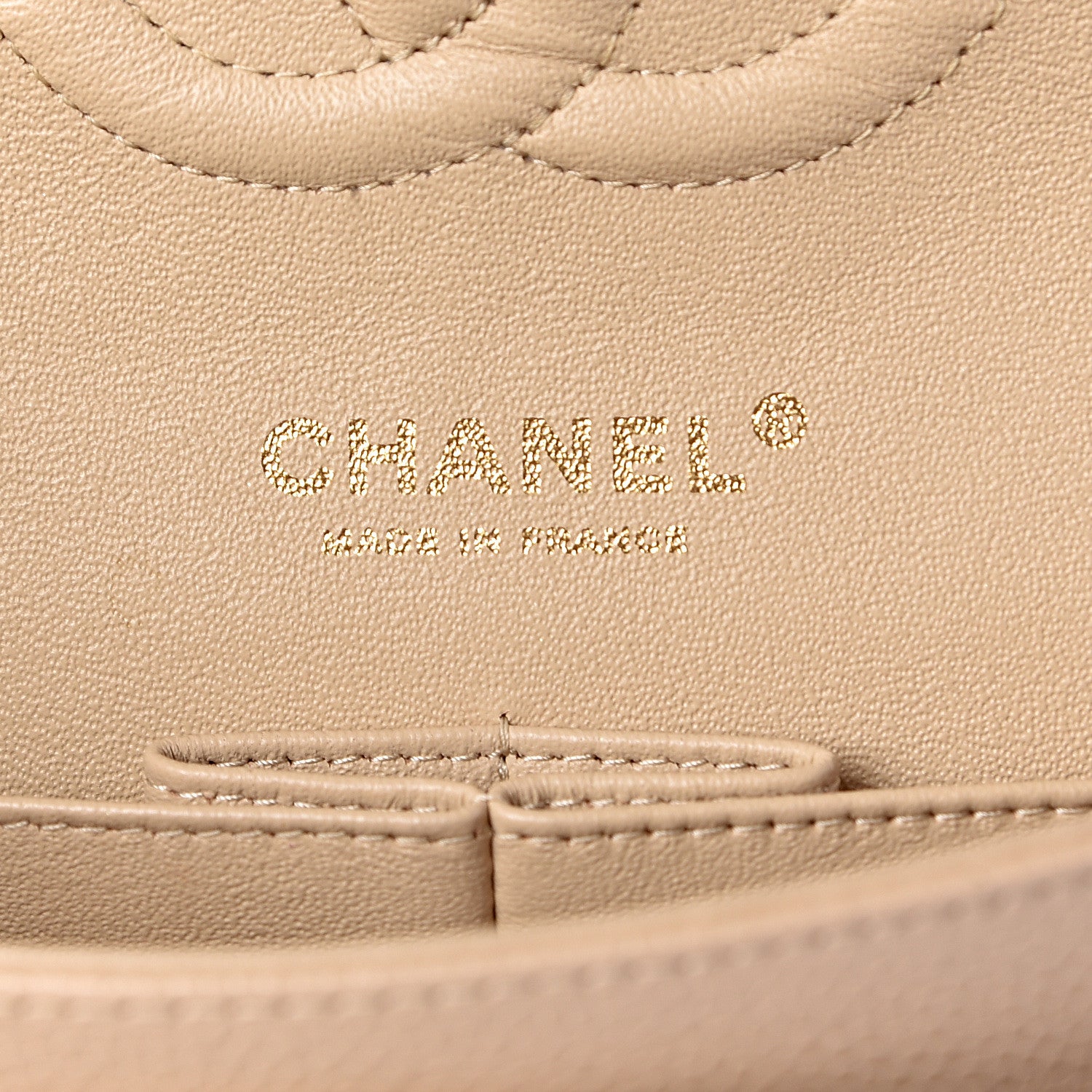 Chanel Caviar Quilted Medium Double Flap Beige Clair 6 of 13