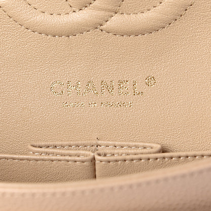 Chanel Caviar Quilted Medium Double Flap Beige Clair 6 of 13