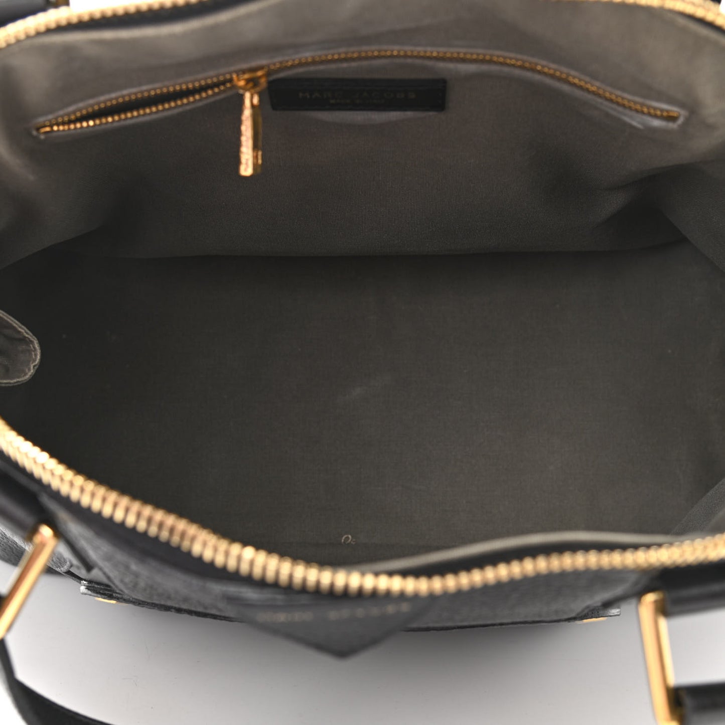 Calfskin Bowery Sutton Satchel Black