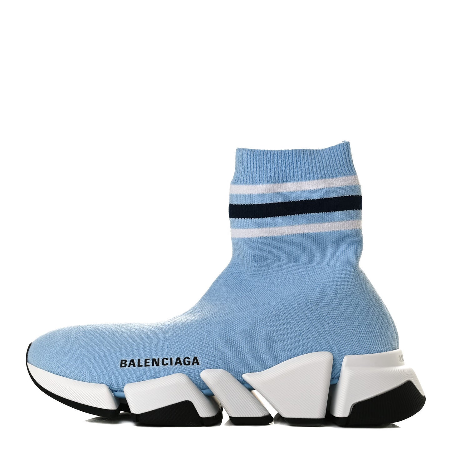 Technical 3D Recycled Knit Striped Womens Speed 2.0 Sneakers 37 Airy Blue Navy Fluorescent Yellow