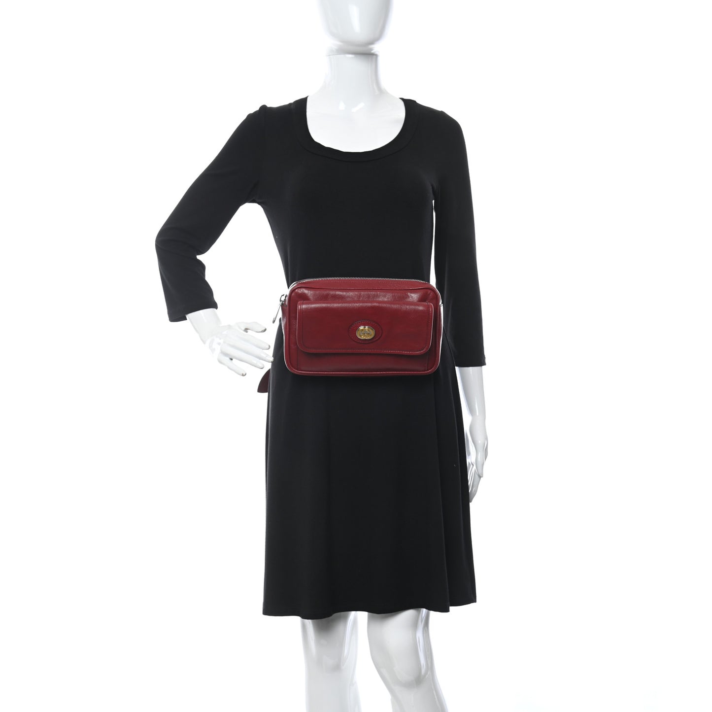 Fluffy Calfskin Morpheus Belt Bag 90 36 Red