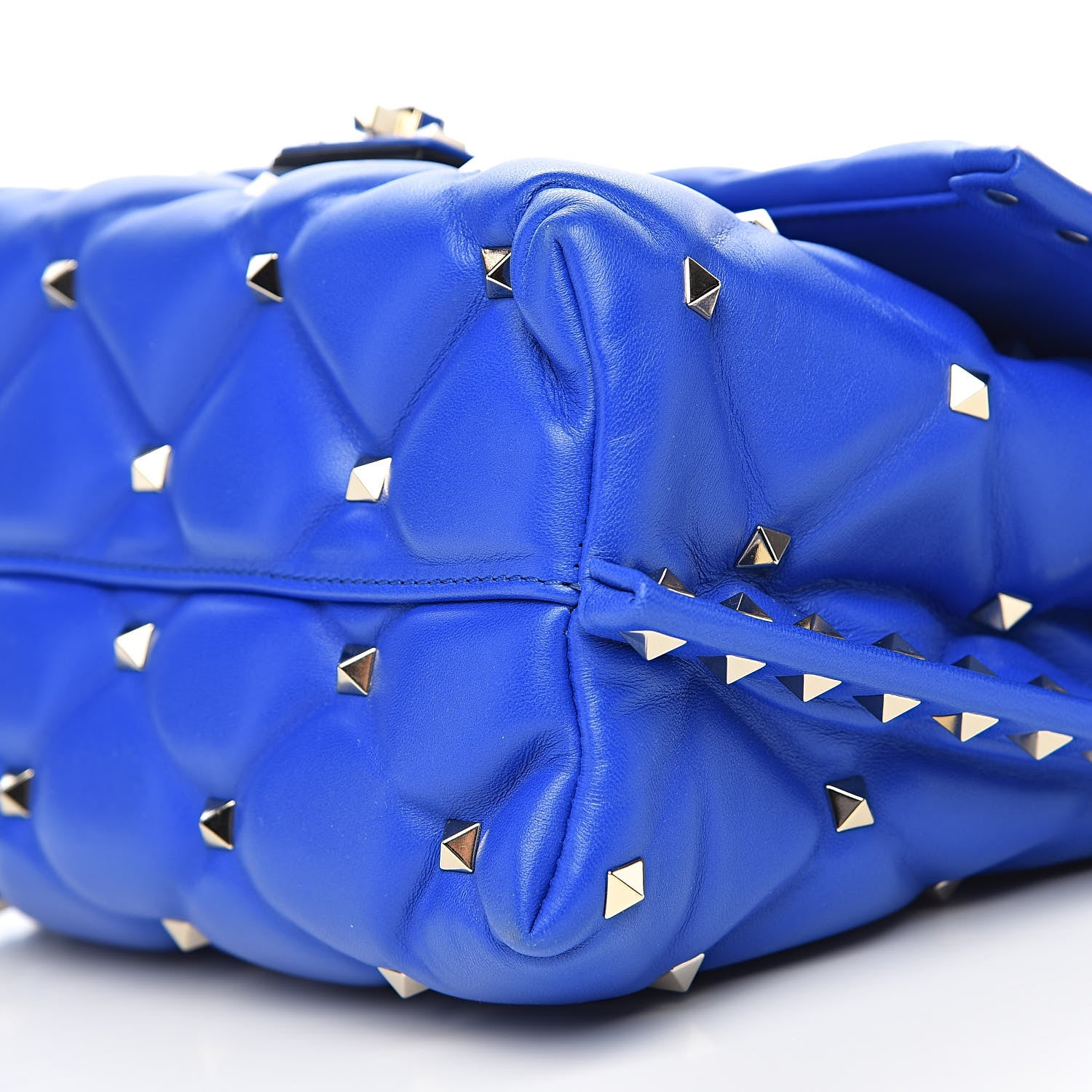 Valentino Garavani Nappa Medium Candystud Top Handle Bag Acid Blue 9 of 10