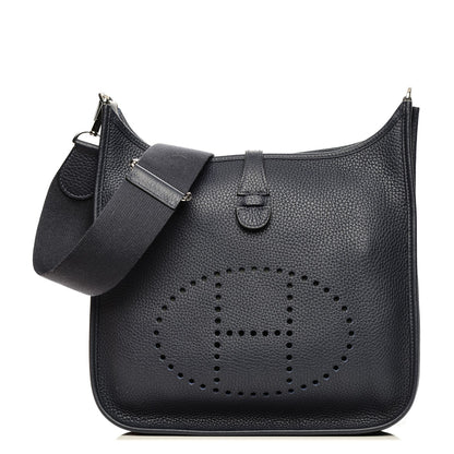 Hermes Taurillon Clemence Evelyne III PM Bleu Nuit 1 of 8