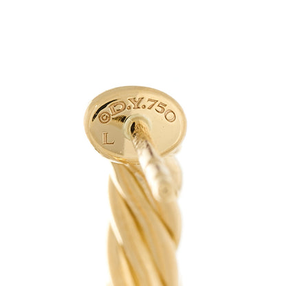 David Yurman 18K Yellow Gold Mini Cablespira Hoop Earrings 5 of 5