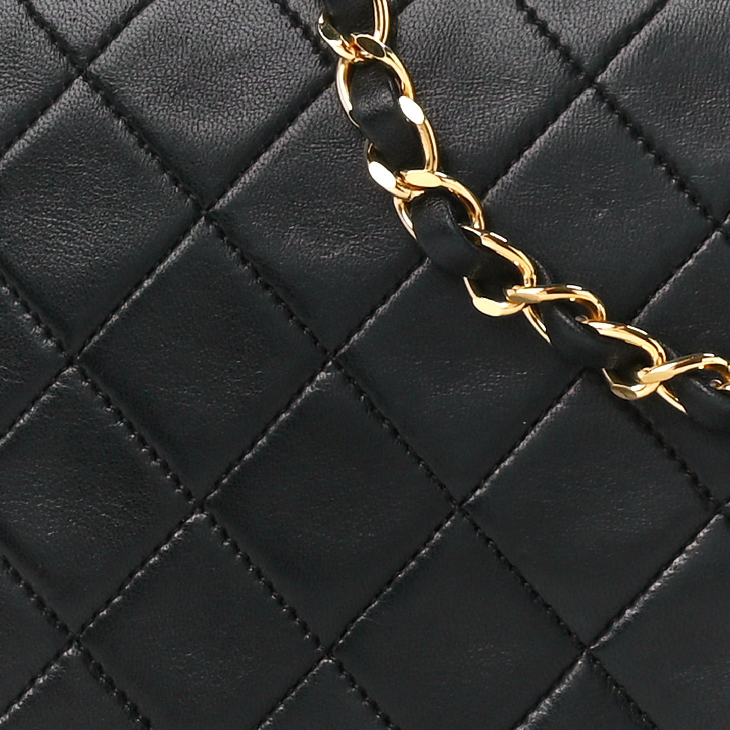 Lambskin Quilted Small Single Flap Black