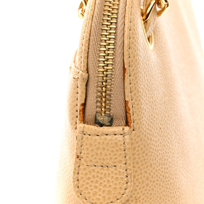 Chanel Caviar Logo Shoulder Bag Beige 13 of 13