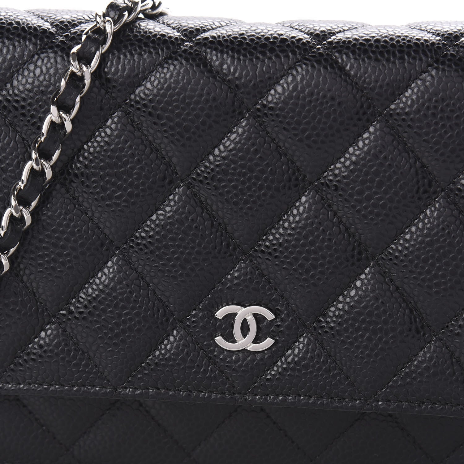 Chanel Caviar Quilted Wallet On Chain WOC Black 10 of 11