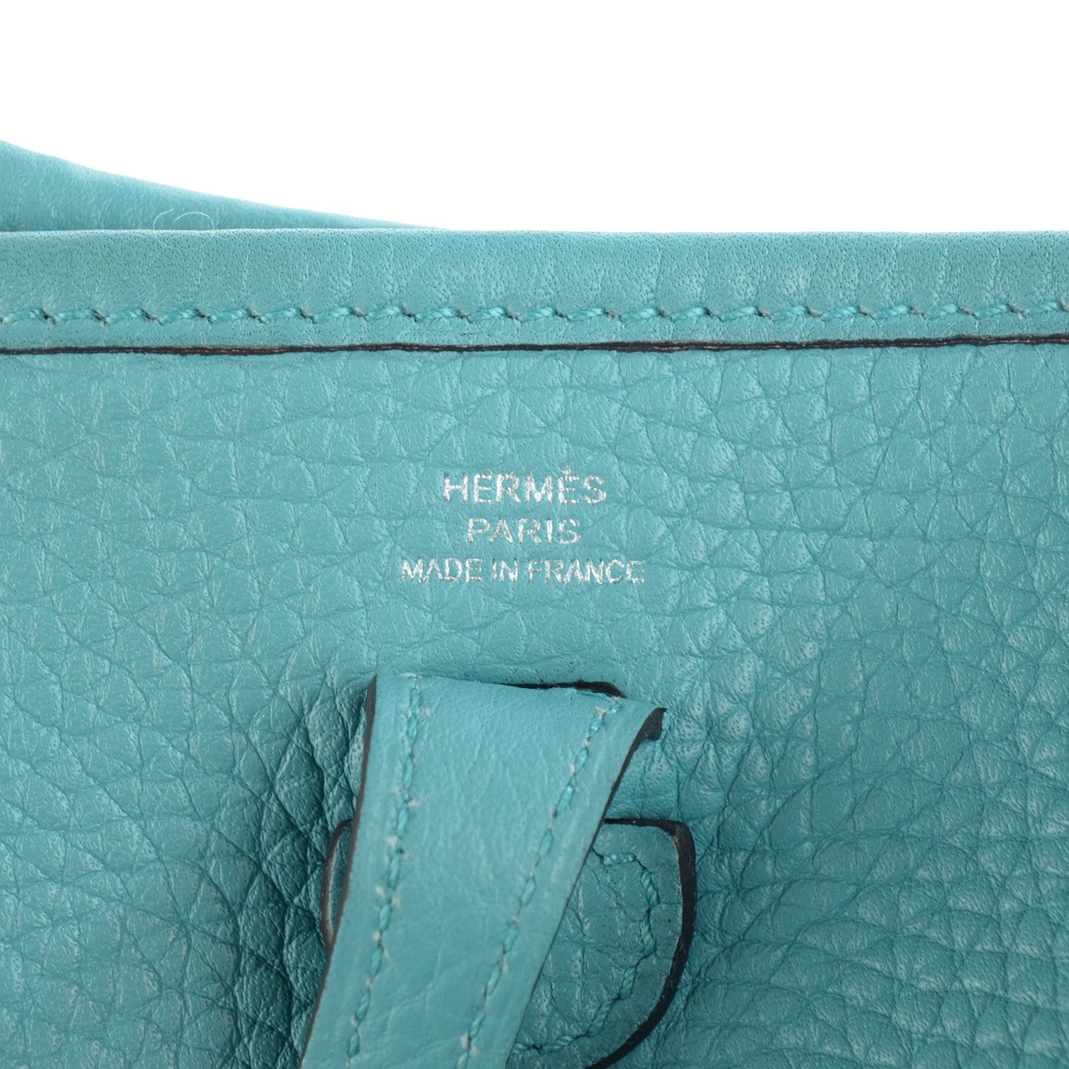 Hermes Taurillon Clemence Amazone Evelyne TPM Bleu Saint Cyr Feu 5 of 9