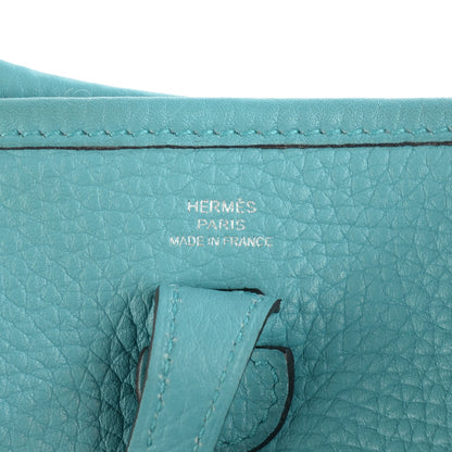 Hermes Taurillon Clemence Amazone Evelyne TPM Bleu Saint Cyr Feu 5 of 9