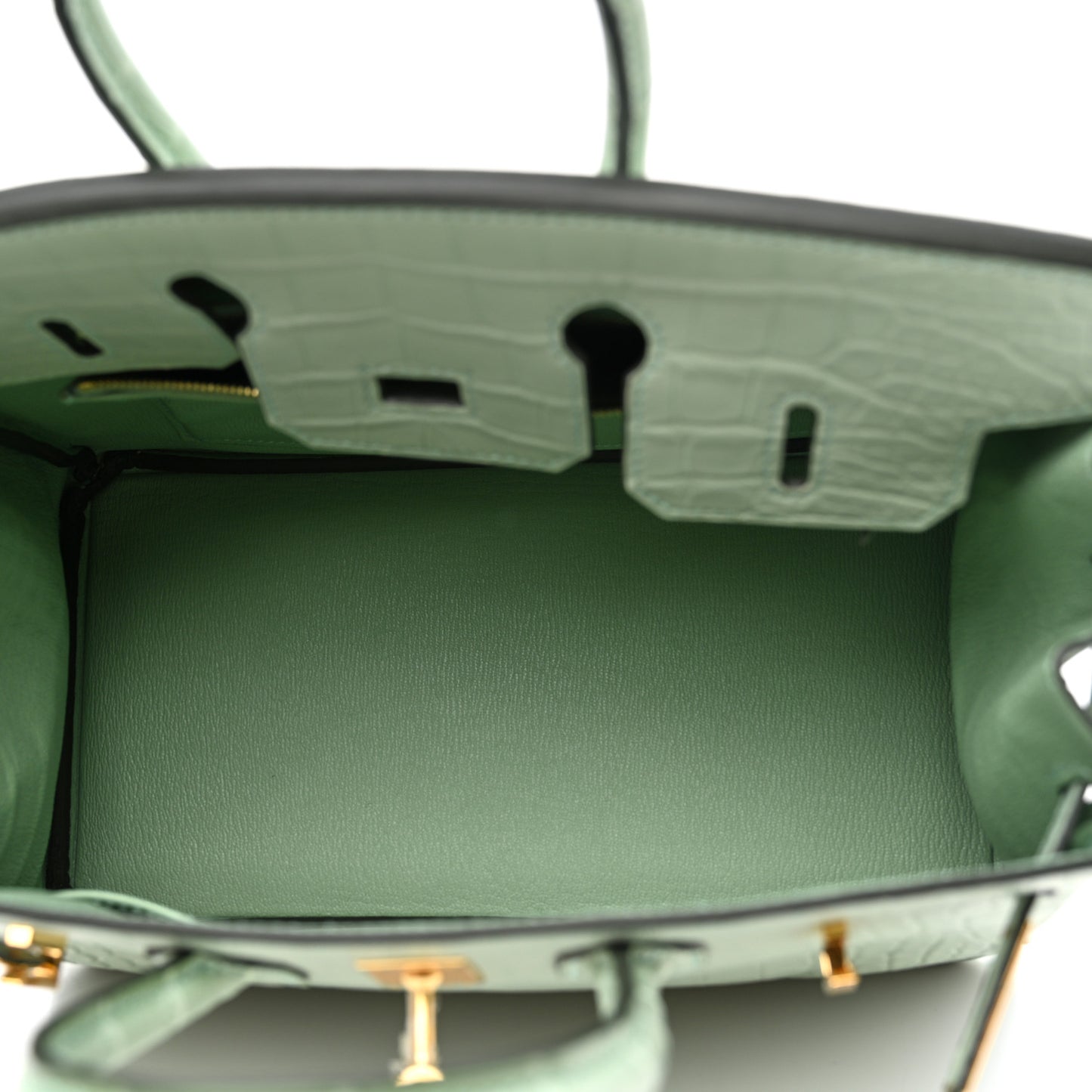 Matte Alligator Birkin 25 Vert D'eau