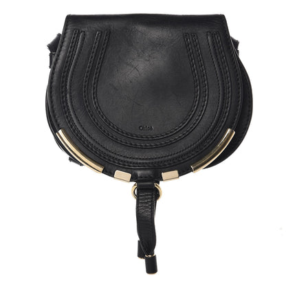 Chloe Calfskin Mini Marcie Metal Bar Trim Crossbody Bag Black 1 of 10