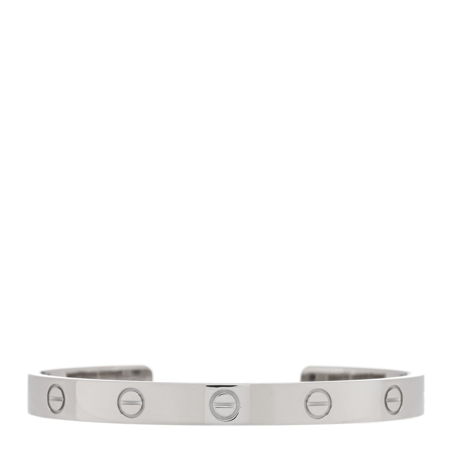 Cartier 18K White Gold LOVE Cuff Bracelet 17 1 of 3