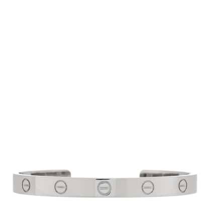 Cartier 18K White Gold LOVE Cuff Bracelet 17 1 of 3