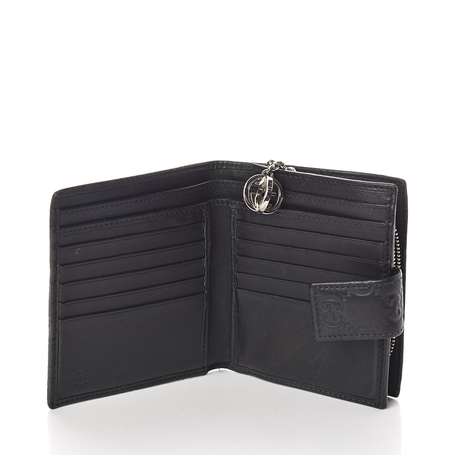 Gucci Guccissima Twins French Wallet Black 5 of 6