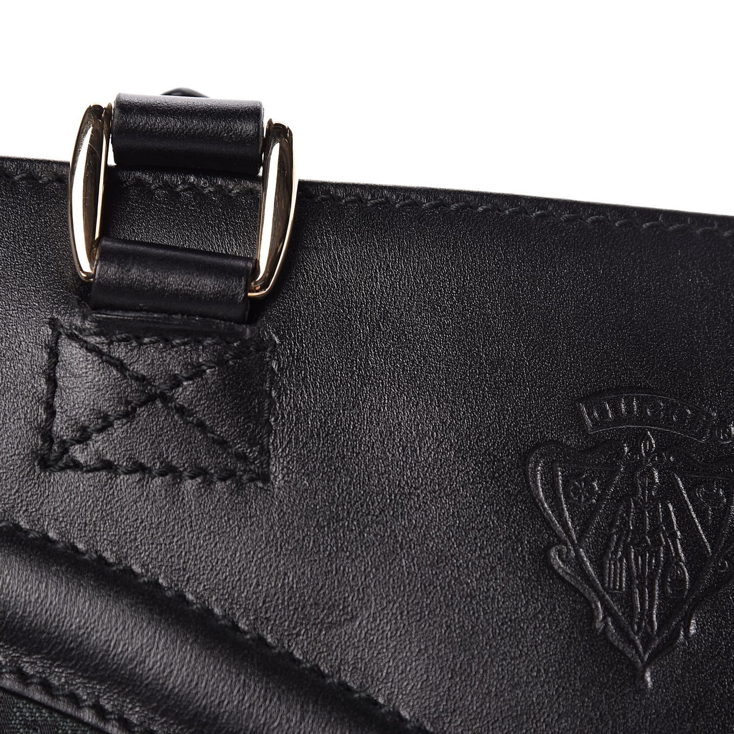 Monogram Crest Tote Green Black