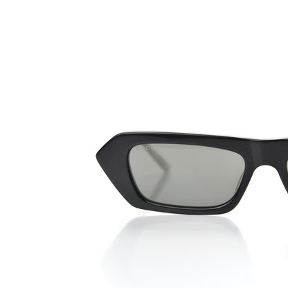 Gucci Acetate Crystal Embellished Rectangle Sunglasses GG0642S Black Gold 7 of 8