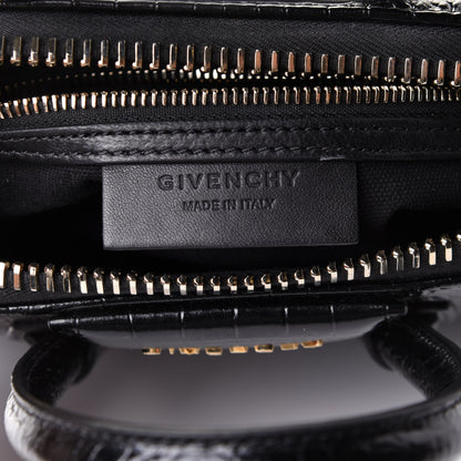 Givenchy Calfskin Crocodile Embossed Mini Antigona Black 9 of 13