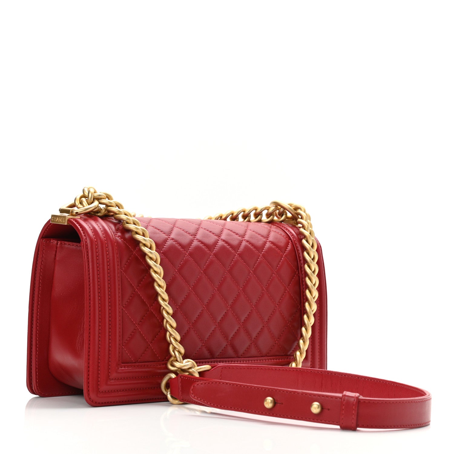 Chanel Lambskin Quilted Medium Boy Flap Red 3 of 11