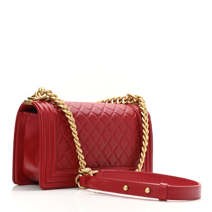 Chanel Lambskin Quilted Medium Boy Flap Red 3 of 11