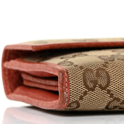 Gucci Monogram Continental Flap Wallet Coral 8 of 10