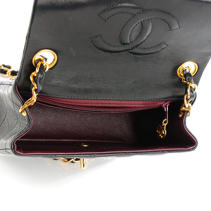 Chanel Lambskin Quilted Mini Square Flap Black 5 of 8