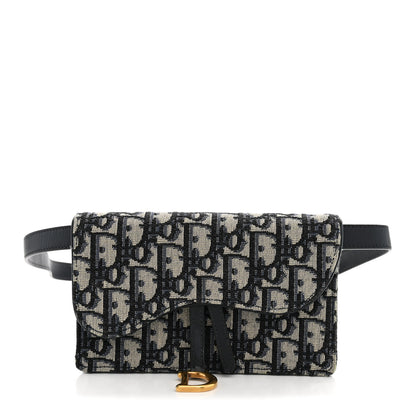 Christian Dior Oblique Saddle Belt Bag Blue 1 of 13