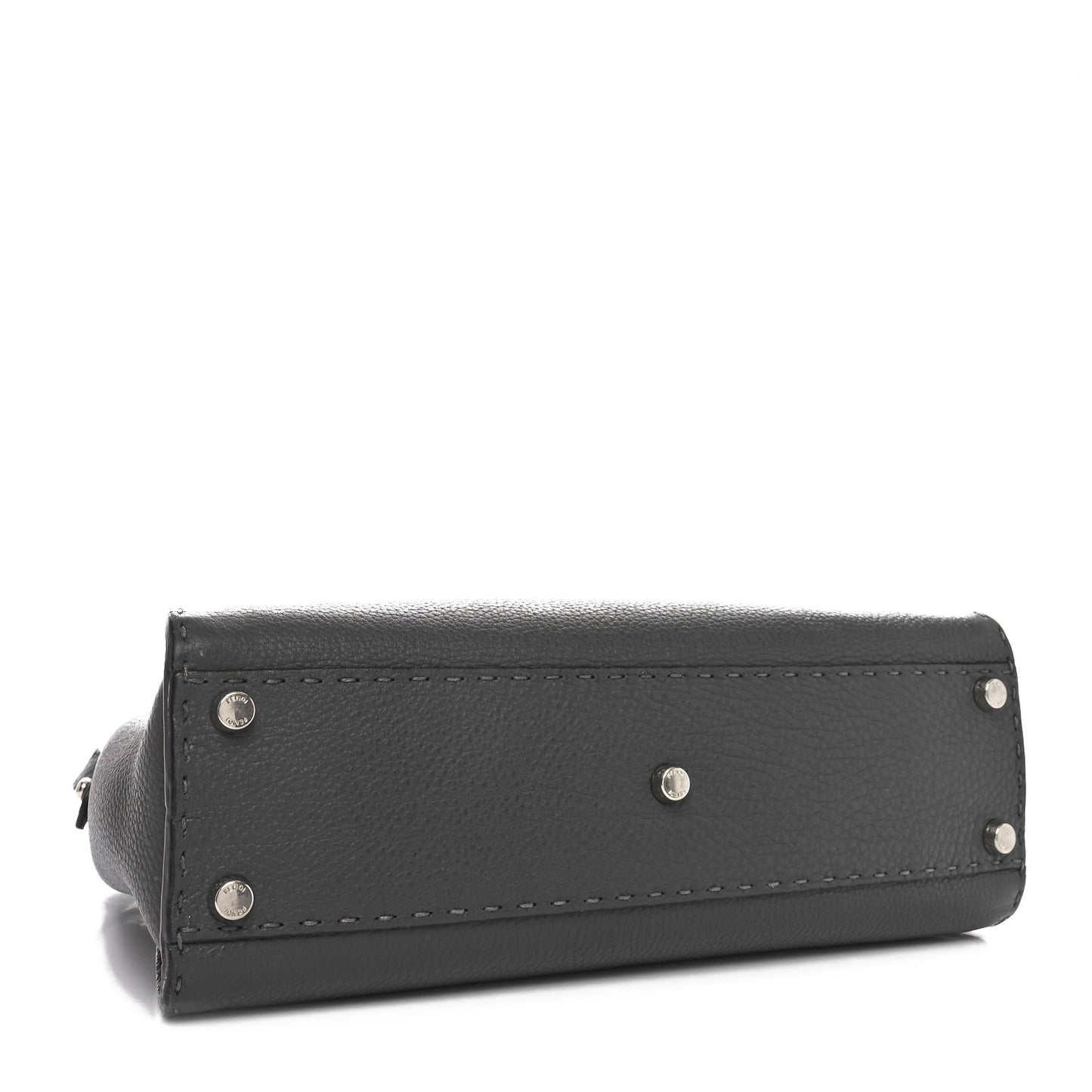 Cuoio Romano Selleria Bi-Color Medium Peekaboo Iconic Satchel Asfalto Latte